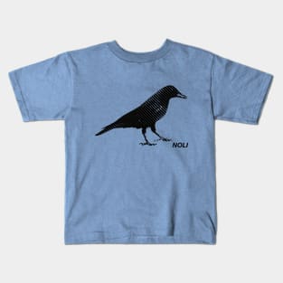 Minimalist Crow Print Kids T-Shirt